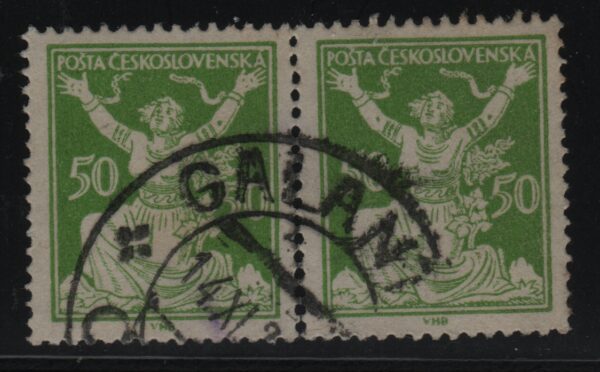 Tsjecho-Slowakije horizontaal paar Mi.-Nr. 175A (CZ-0013)