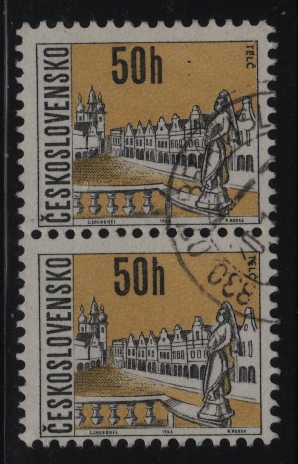 Tsjecho-Slowakije verticaal paar Mi.-Nr. 1658y (CZ-0052)