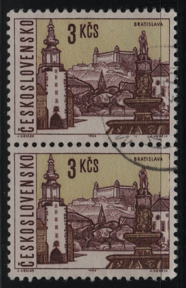 Tsjecho-Slowakije verticaal paar Mi.-Nr. 1581x (CZ-0060)