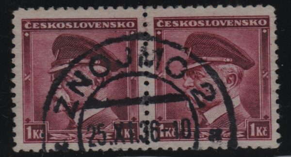 Tsjecho-Slowakije horizontaal paar Mi.-Nr. 350 (CZ-0108)