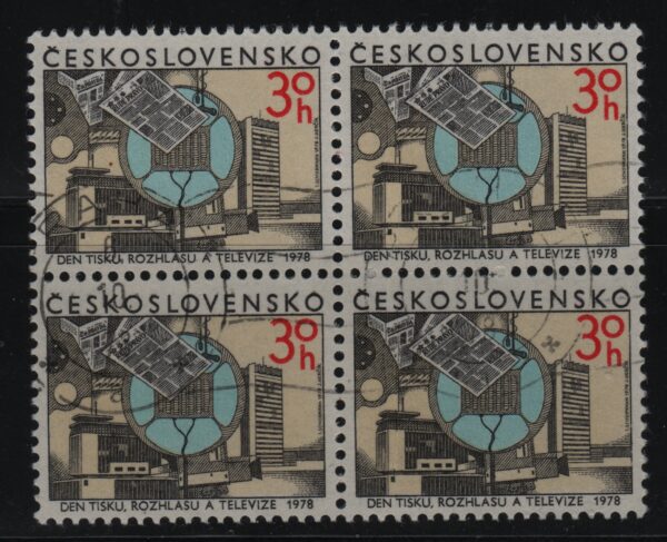 Tsjecho-Slowakije blok van 4x Mi.-Nr. 2467 (CZ-0114)