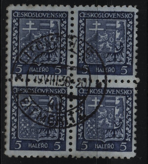 Tsjecho-Slowakije blok van 4x Mi.-Nr. 277 (CZ-0123)