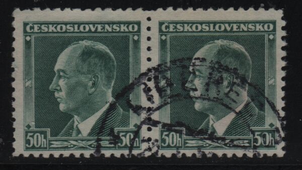 Tsjecho-Slowakije horizontaal paar Mi.-Nr. 360 (CZ-0126)