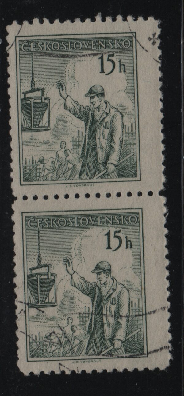 Tsjecho-Slowakije verticaal paar Mi.-Nr. 873 (CZ-0130)