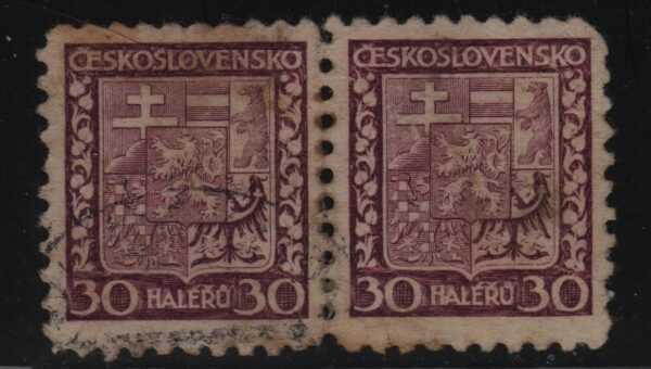 Tsjecho-Slowakije horizontaal paar Mi.-Nr. 281A (CZ-0136)