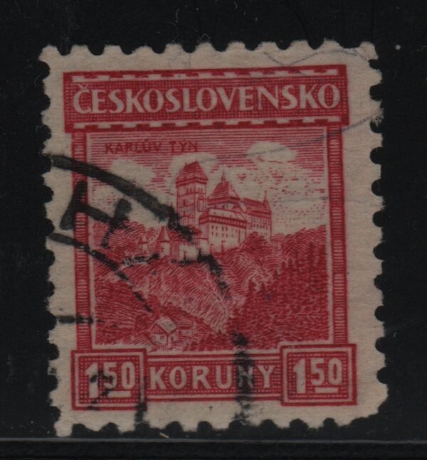 Tsjecho-Slowakije Mi.-Nr. 251 doorboord (CZ-0190)