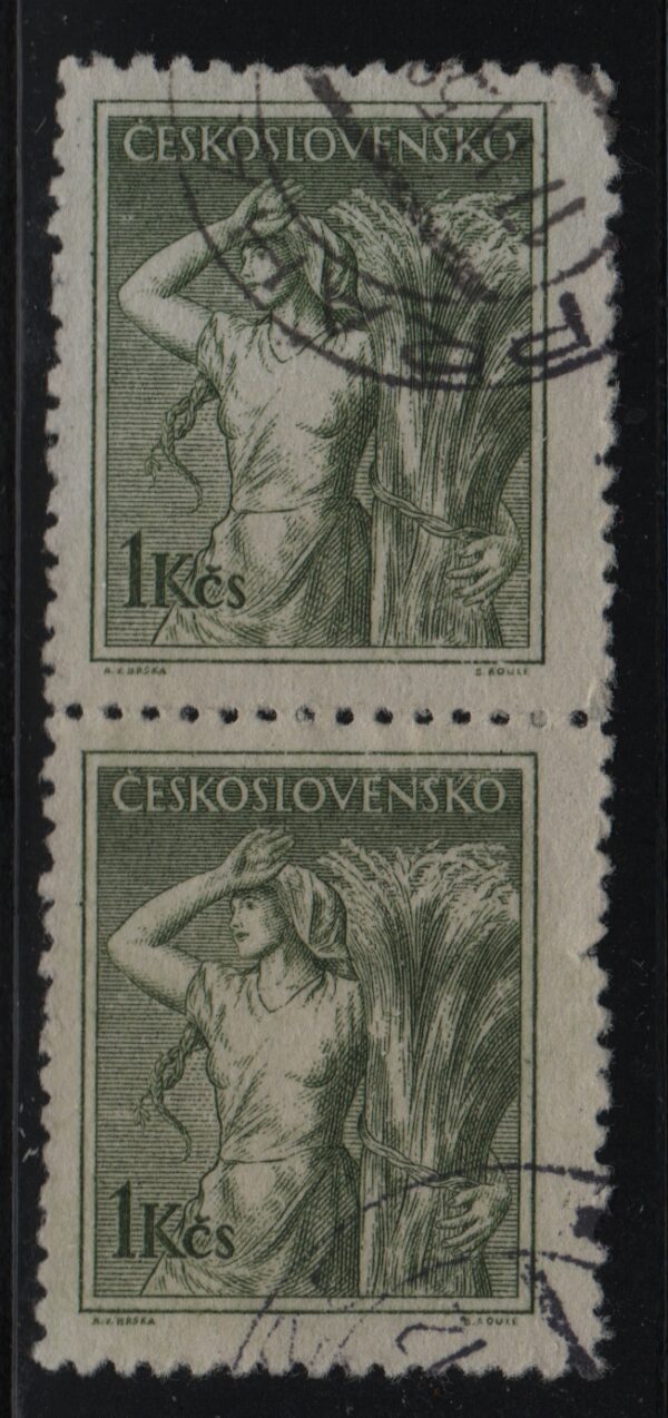 Tsjecho-Slowakije verticaal paar Mi.-Nr. 850 (CZ-0274)