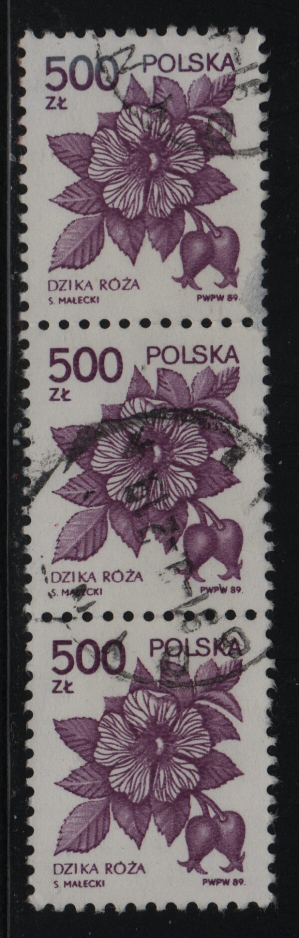 Polen verticaal streepje van 3 x Mi.-Nr. 3245 (PL-0247)