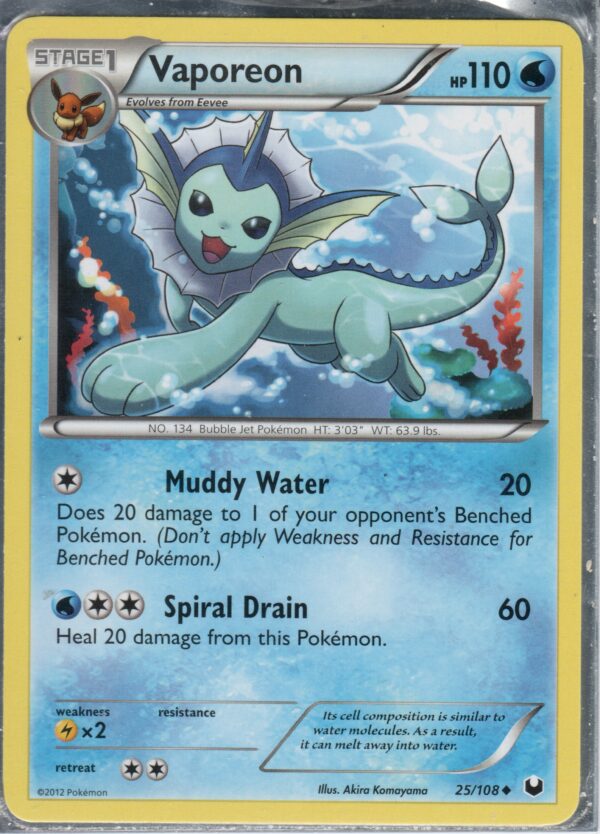 Vaporeon (BWDE-ENG-25)