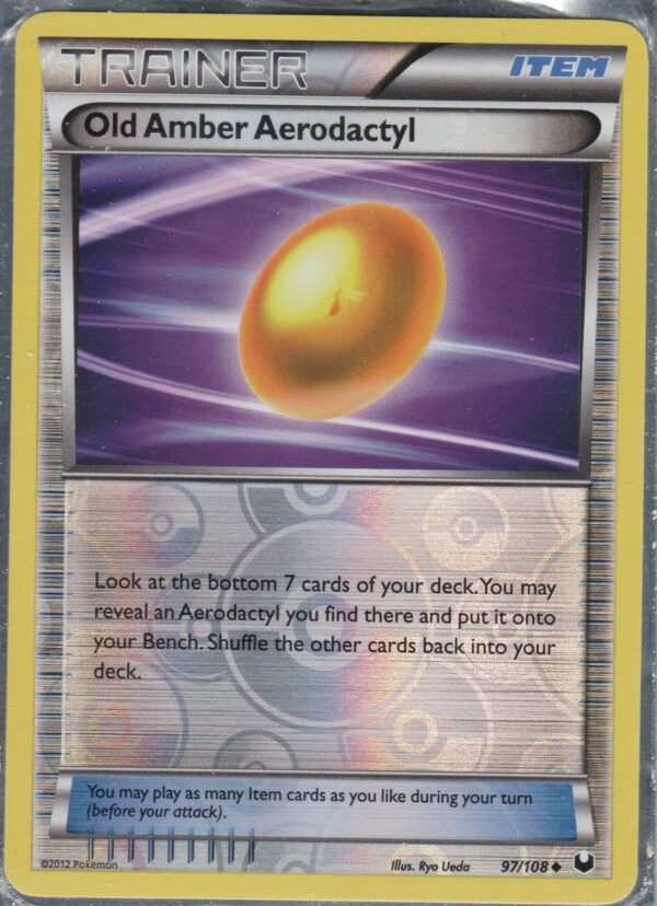 Old Amber Aerodactyl Reverse Holo (BWDE-ENG-REV-97)